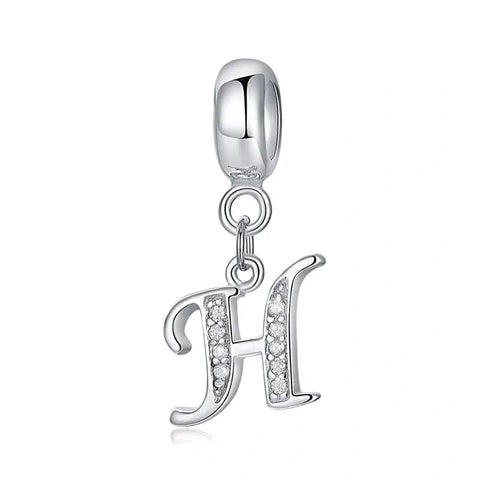 Elegant Cursive Letter A-Z Alphabet Charm - Elegant Cursive Letter A-Z Alphabet Charm