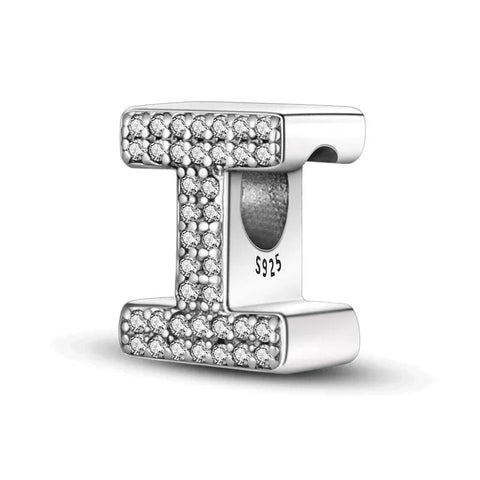 Sparkling Letter A-Z Alphabet Charm - Fits pandora Bracelet