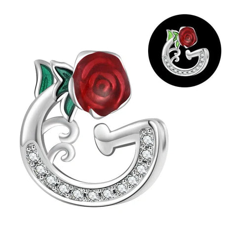 Luminous Rose Letter A-Z Alphabet Charm - Luminous Rose Letter A-Z Alphabet Charm