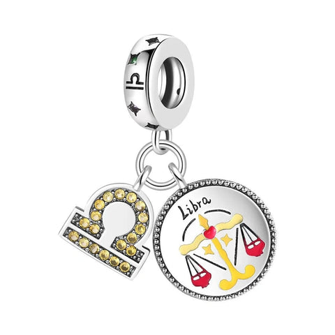Crystals Astrology Signs Zodiac Constellation Charms - Fits pandora Bracelet