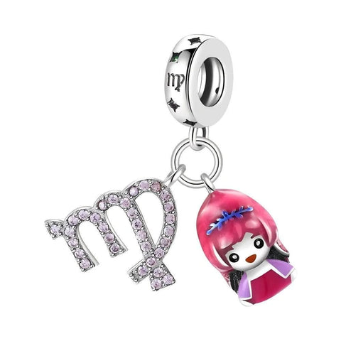 Crystals Astrology Signs Zodiac Constellation Charms - Fits pandora Bracelet