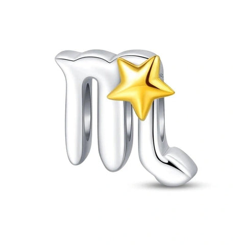 Gold Star Astrology Signs Zodiac Constellation Charms - Fits pandora Bracelet