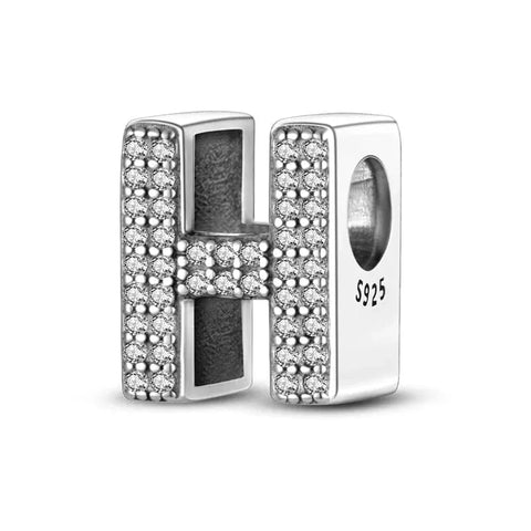 Sparkling Letter A-Z Alphabet Charm - Fits pandora Bracelet