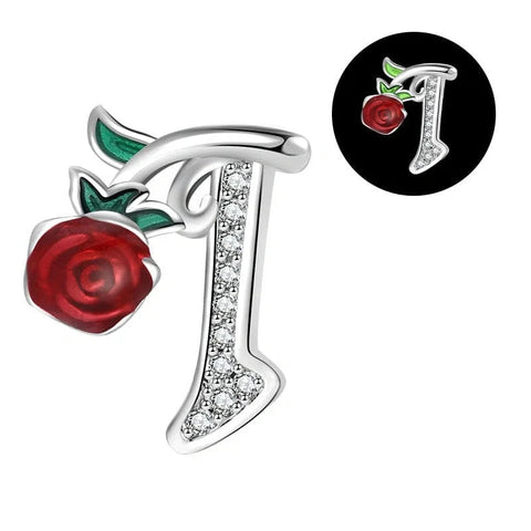 Luminous Rose Letter A-Z Alphabet Charm - Luminous Rose Letter A-Z Alphabet Charm