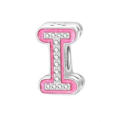 Pink Letter A-Z Alphabet Charm