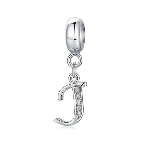 Elegant Cursive Letter A-Z Alphabet Charm - Elegant Cursive Letter A-Z Alphabet Charm