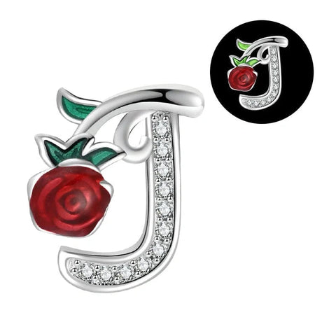Luminous Rose Letter A-Z Alphabet Charm