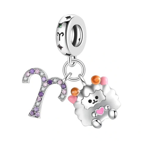 Crystals Astrology Signs Zodiac Constellation Charms - Fits pandora Bracelet