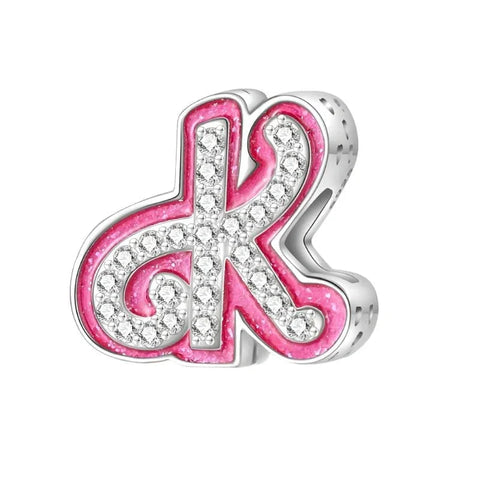 Pink Letter A-Z Alphabet Charm - Pink Letter A-Z Alphabet Charm