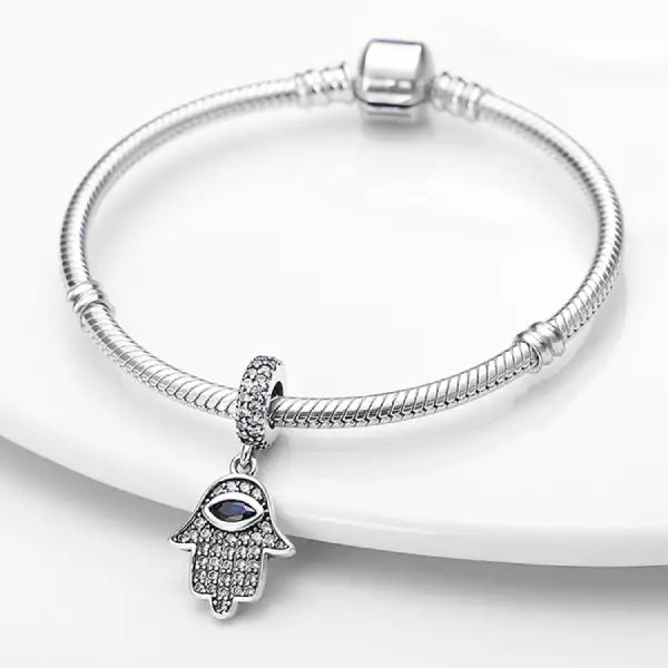 Sparkling Hamsa Hand Charm