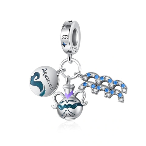 Crystals Astrology Signs Zodiac Constellation Charms - Fits pandora Bracelet