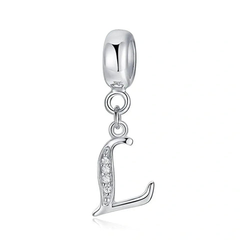 Elegant Cursive Letter A-Z Alphabet Charm