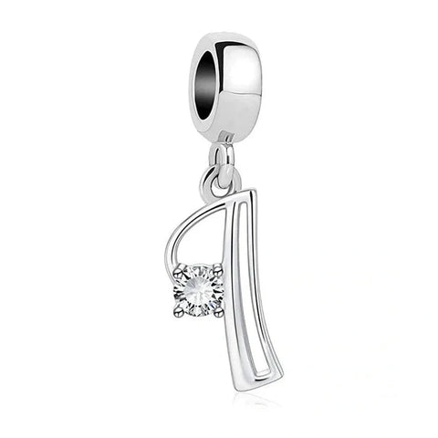 Elegant Crystal Letter A-Z Alphabet Charm - Elegant Crystal Letter A-Z Alphabet Charm