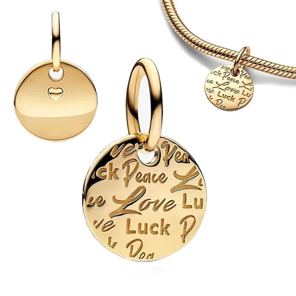 Peace, Love & Luck Dangle Charm - Zodiac Pisces charm in Pandora Shine, a beautiful astrological addition for charm bracelets