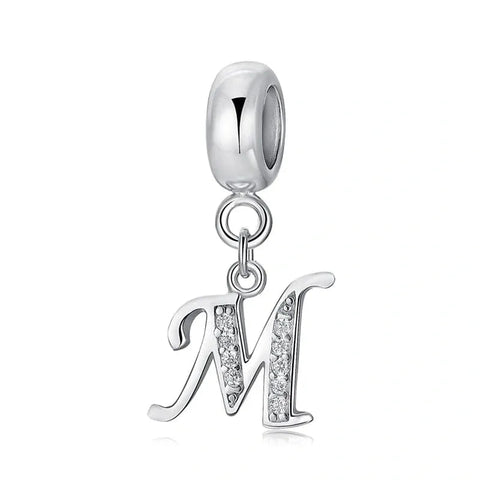 Elegant Cursive Letter A-Z Alphabet Charm - Elegant Cursive Letter A-Z Alphabet Charm