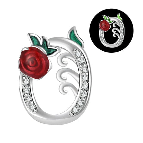 Luminous Rose Letter A-Z Alphabet Charm - Luminous Rose Letter A-Z Alphabet Charm