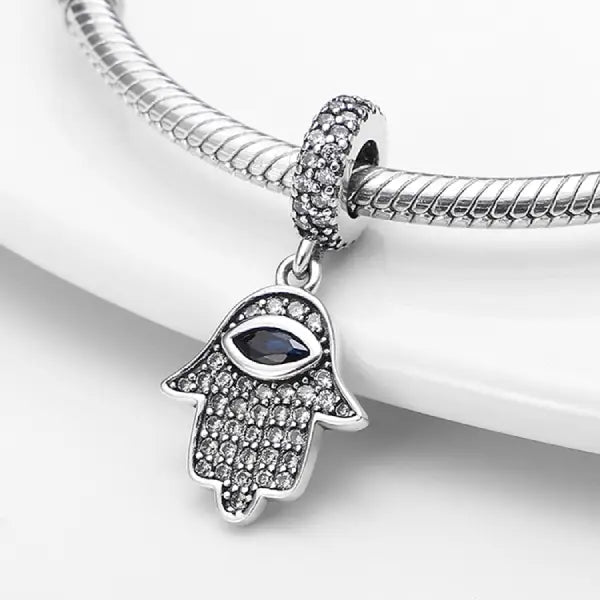 Sparkling Hamsa Hand Charm