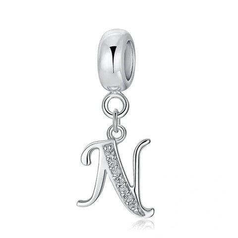 Elegant Cursive Letter A-Z Alphabet Charm