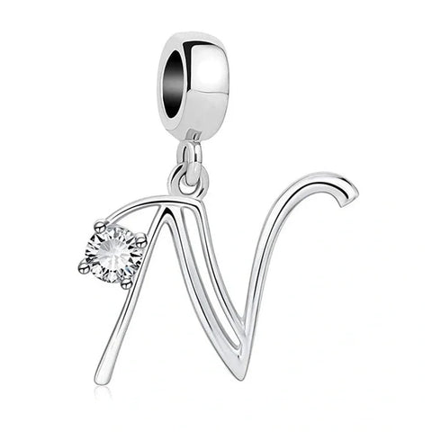 jewlouli letter-az-alphabet-pandora-charm-jewelry fits pandora bracelet