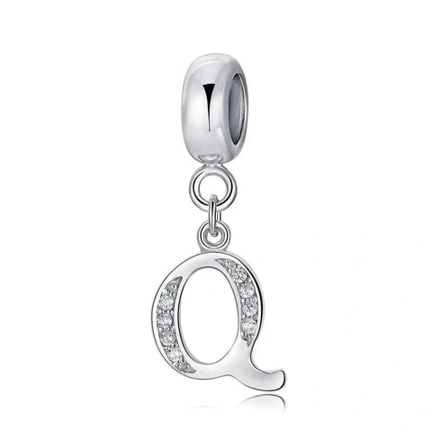 Elegant Cursive Letter A-Z Alphabet Charm - Elegant Cursive Letter A-Z Alphabet Charm