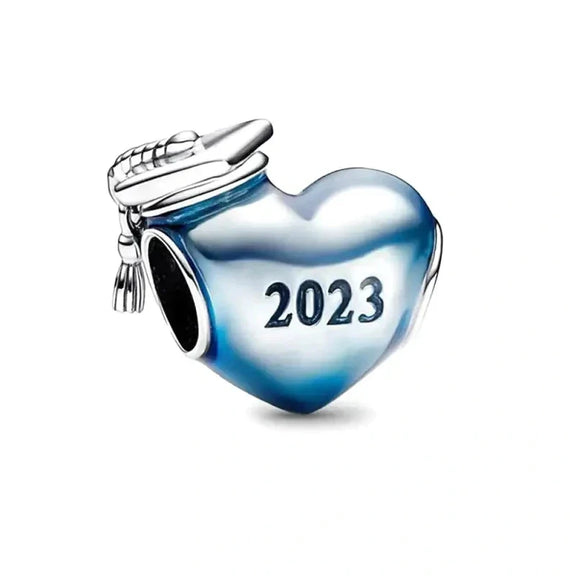 2023 Graduation Heart  Charm - 2023-graduation-charm charm Jewelry Pandora fits bracelet affordable