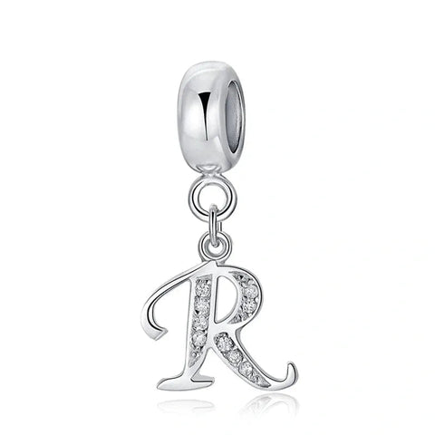Elegant Cursive Letter A-Z Alphabet Charm - Elegant Cursive Letter A-Z Alphabet Charm