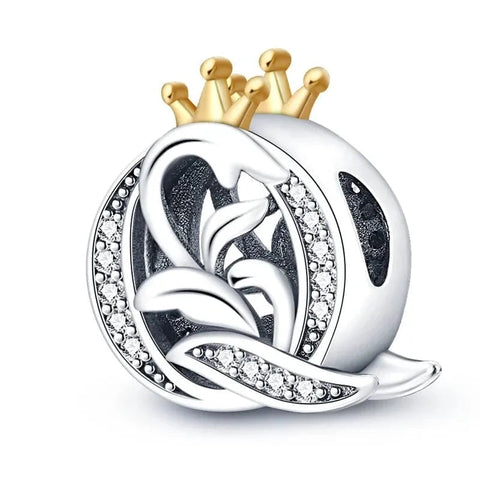 Crowned Royal Letter A-Z Alphabet Charm - Crowned Royal Letter A-Z Alphabet Charm