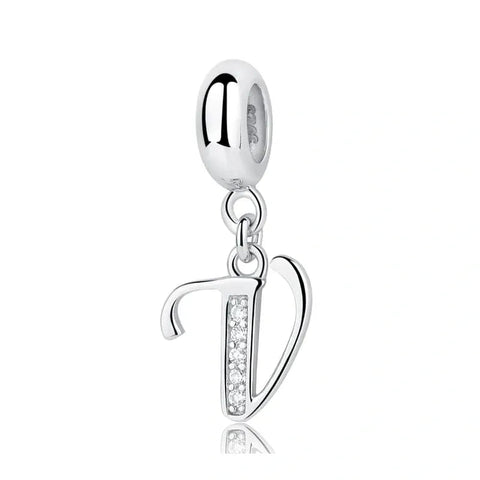 Elegant Cursive Letter A-Z Alphabet Charm