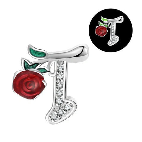 Luminous Rose Letter A-Z Alphabet Charm - Luminous Rose Letter A-Z Alphabet Charm