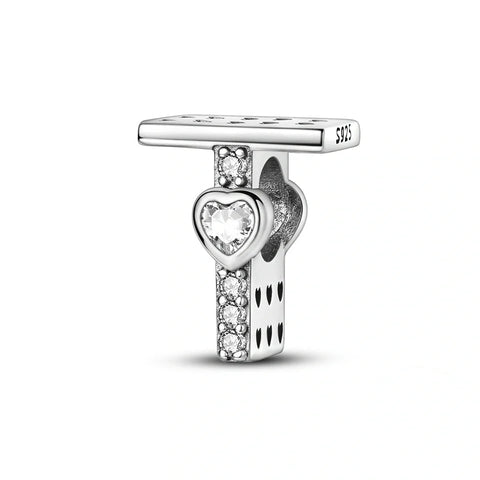 jewlouli sparkling-heart-letter-az-alphabet-pandora-charm-jewelry fits pandora bracelet