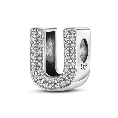Sparkling Letter A-Z Alphabet Charm