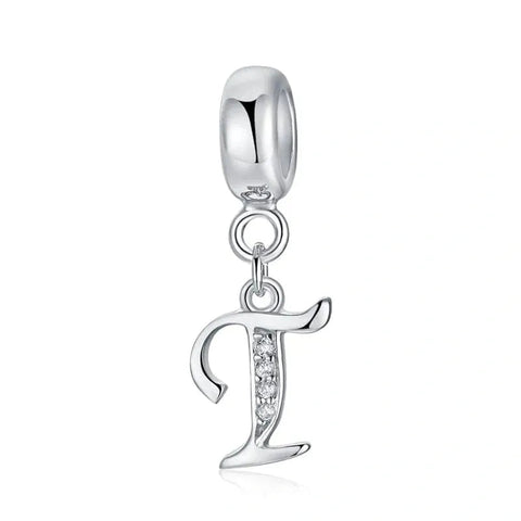 Elegant Cursive Letter A-Z Alphabet Charm