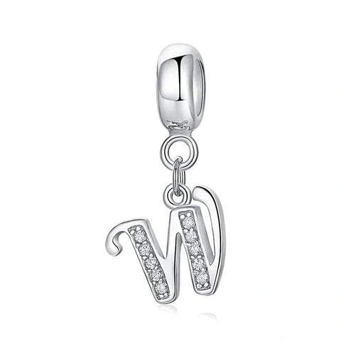 Elegant Cursive Letter A-Z Alphabet Charm