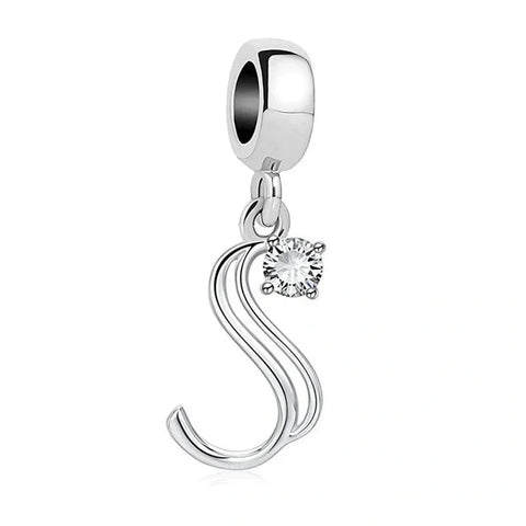 jewlouli letter-az-alphabet-pandora-charm-jewelry fits pandora bracelet