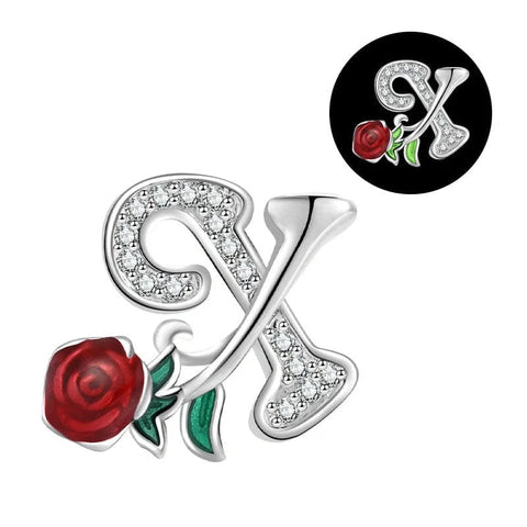 Luminous Rose Letter A-Z Alphabet Charm - Luminous Rose Letter A-Z Alphabet Charm