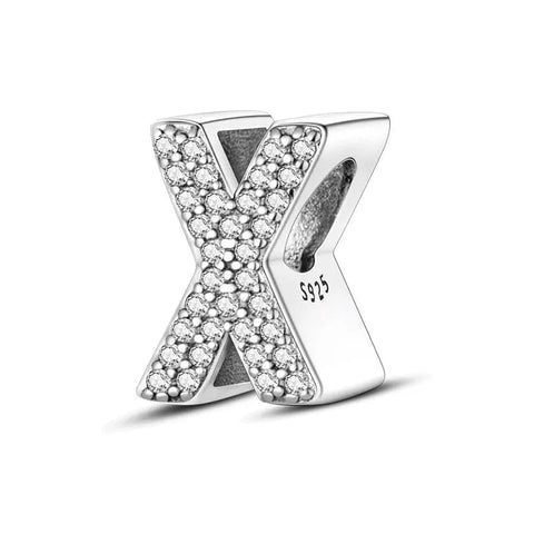 Sparkling Letter A-Z Alphabet Charm - Fits pandora Bracelet