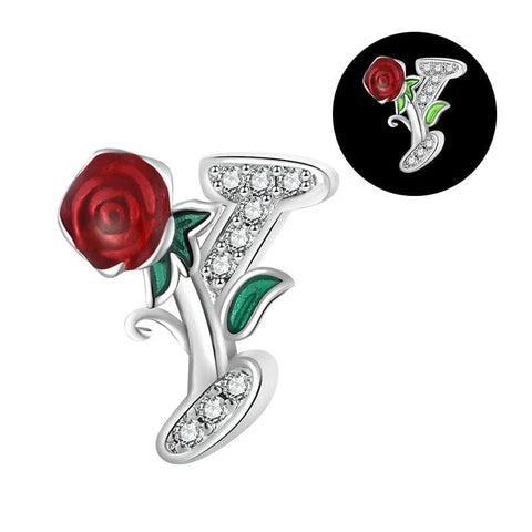 Luminous Rose Letter A-Z Alphabet Charm - Luminous Rose Letter A-Z Alphabet Charm