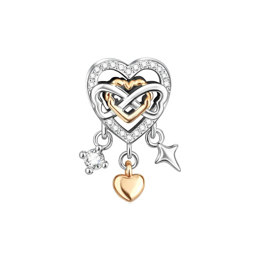 2 Tone Eternal Love Dangle Charm