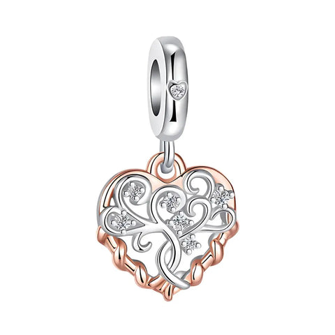  Tone Family Tree Dangle Charm