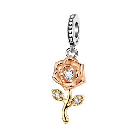 Tone Rose Dangle Charm