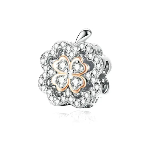 -leaf-clover-charm fits Pandora bracelet Jewelry affordable charm