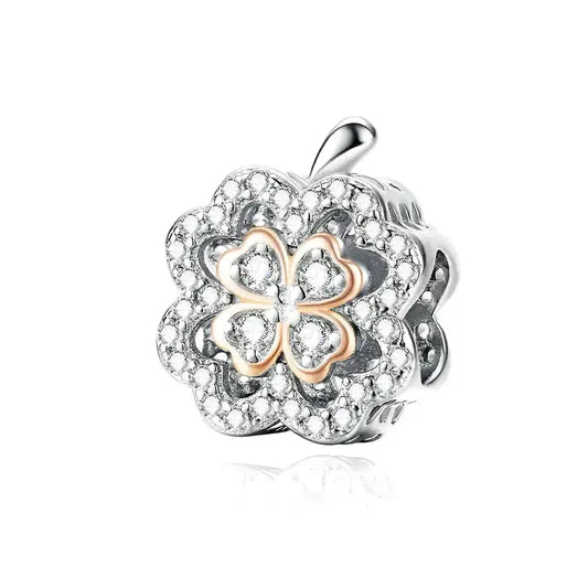 4-leaf-clover-charm fits Pandora bracelet Jewelry affordable charm