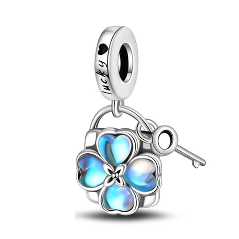 Leaf Clover Lucky Dangle Charm - Leaf Clover Lucky Dangle Charm