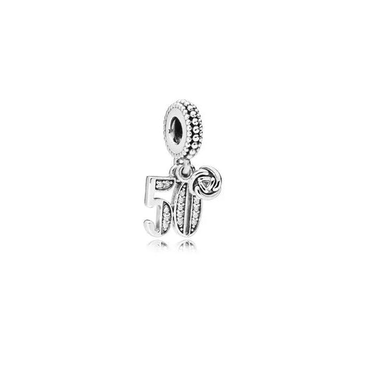 50 Years of Love Charm - Celebrating half a century of love, this charm is a meaningful addition to any anniversary jewelry.