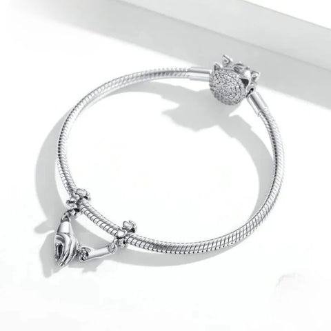 Hand in Hand Charm - Fits pandora Bracelet