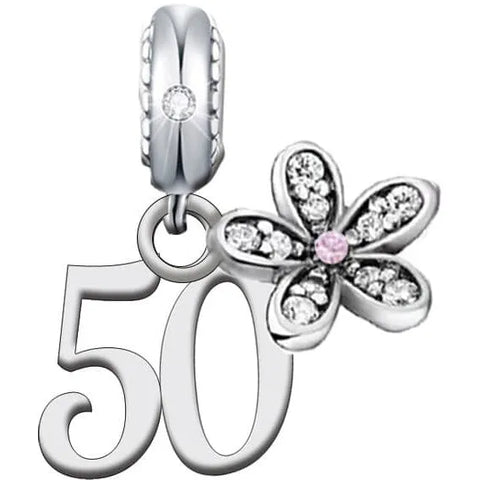  Sterling Silver  Birthday Dangle Charm