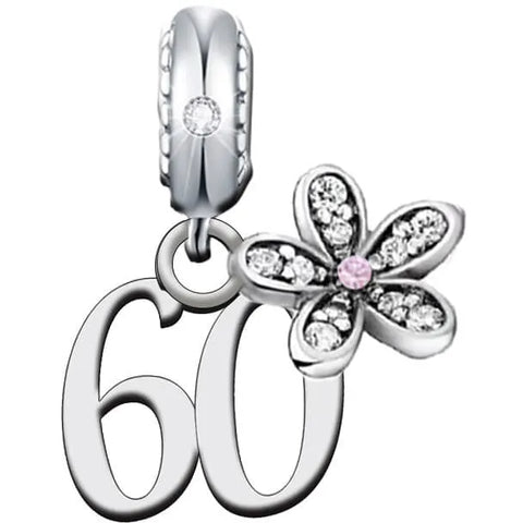  Sterling Silver  Birthday Dangle Charm