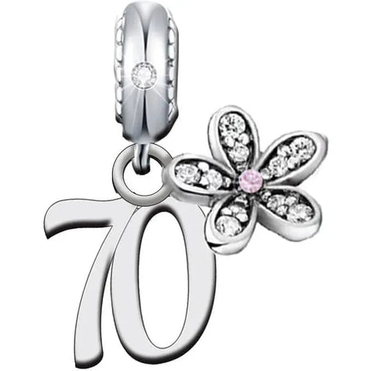 Sterling Silver  Birthday Dangle Charm