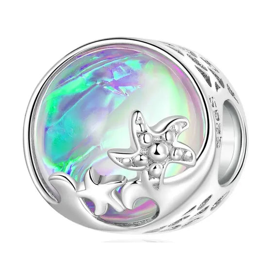 Sterling Silver Beach & Waves Charm