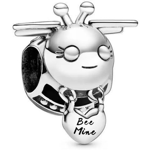 Sterling Silver Bee mine Bead Charm - Sterling Silver Bee mine Bead Charm